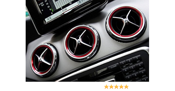 Mercedes Benz A Klasse B Klasse Luftung Ring Rahmen Zierringe Gla Cla A Rot Amg Amazon De Auto Motorrad