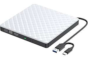 BENEWY External DVD Drive,USB 3.0 CD/DVD +/-RW Drive Portable CD DVD Player Burner Reader Writer, Slim Optical CD ROM Drive for Laptop Desktop PC Linux Apple Mac OS Macbook Pro Windows 11/10