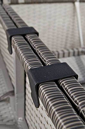 CLP Poly-Rattan Gartenmöbel Verbinder Set (Klammern) für CLP Gartengarnitur Marsala (4 Stück) - 3