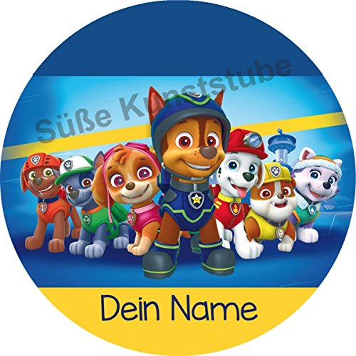 Preisvergleich Produktbild Tortenaufleger Paw Patrol1 mit Wunschname