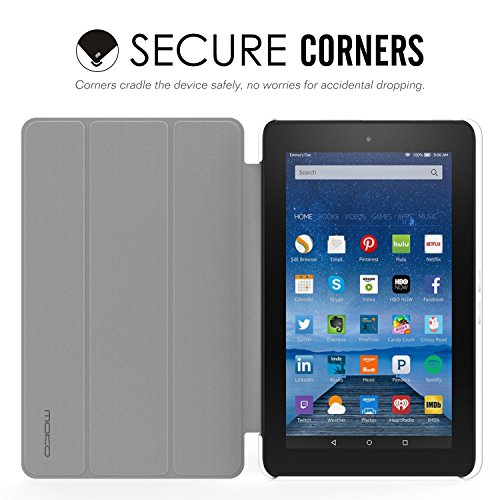 MoKo Fire 2015 7 Zoll Hülle – Ultra Slim Lightweight Schutzhülle Smart Cover Case mit Standfunktion für Amazon Fire Tablet (Vorherige 5th Generationeration – 2015 Modell) Tablet, Glück Baum - 8