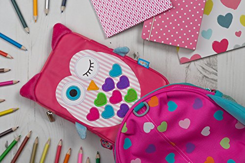 My Doodles Universal Hülle Sleeve Pouch Case für 7 Zoll (17,8cm) Tablet und E-Book Reader Kompatibel mit iPad Mini, Google Nexus 7, Samsung Galaxy Tab 3 7.0, Kindle Fire HD 7 Zoll und Tesco Hudl – Eule Pink - 7