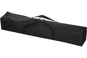 PATIKIL 51 Inch Nylon Folding Chair Storage Bag with Large Zipper Shoulder Strap for Beach, Camping Travel, Black