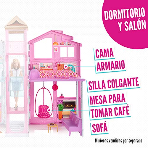 Barbie Supercasa, casa de muñecas con accesorios (Mattel DLY32