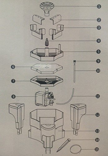 CSP-2500 schwimmender Skimmer incl. Teichfontäne bis zu 40m² 2in1 System Teich - 3
