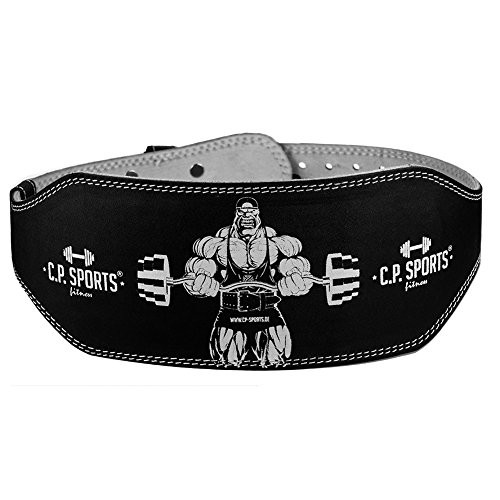 Gewichthebergürtel Leder extra breit T4-1 – C.P.Sports – Ideal für Bodybuilding, Fitness u. Krafttraining- Power-Belt - 3