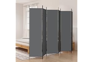 HOMIUSE 300x200 cm Raumteiler Paravent Trennwand Balkon Sichtschutz Paravent Raumteiler Innen Sichtschutz Garten Balkonschutz Seitenmarkise Ausziehbar Stellwand Anthrazit