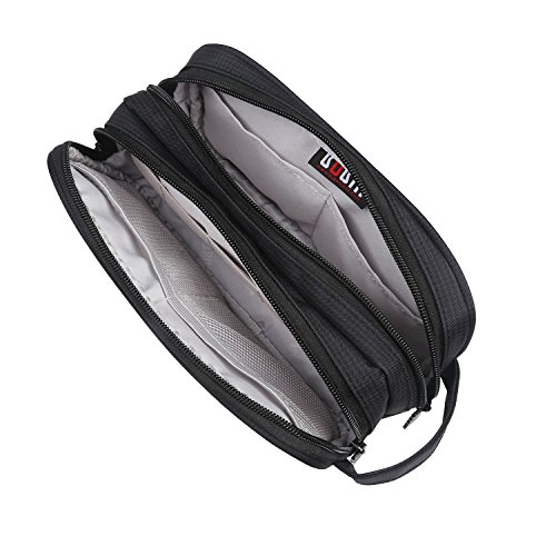 BUBM Universal Tasche Tragetasche für Elektronische Kleingeräte Organisator Reisetasche für Zubehör (Groß,Schwarz) - 5