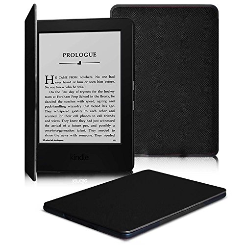 Kindle (7.Gen 2014 Modell) Hülle Case - Fintie Ultra Slim Lightweight Schutzhülle Tasche Etui Cover - Die dünnste und leichteste Hülle für Amazon Kindle (nur geeignet für Kindle 2014 Modell mit Touchscreen), Schwarz