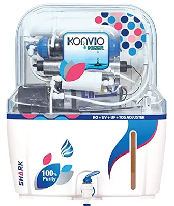 Konvio Neer Aqua Mineral RO+UV+UF+TDS Adjuster Water Filter and Purifier with High TDS Membrane (Blue)
