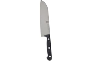 ZWILLING Couteau Santoku, Lame : 18 cm, Grande Lame, Acier Inoxydable, Spécial/Manche Plastique, série Twin Chef 2