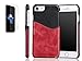 Produktbild Apple iPhone 7 plus(2016) Neu Design Hülle mit Panzerglas,ISENPENK Ultra Slim Einfach Leder+PC Rindsleder Doppelte Farbe Case mit Intern Karte Schlitz,Stoßfest Wasserdicht Shockproof Anti Slip Protection Thin Handyhülle,Outdoor Premium Multifunktions Wallet Tasche Stoßdämpfend Smart Case Schutzhülle für Apple iPhone 7 plus(2016) 5.5Zoll-[rot]+Panzerglas/Schutzglas/Displayschutzfolie