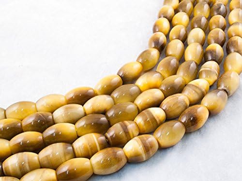 Green Forest Gems, DIY, Tiger Eye, Golden, AAA-grade, Color Enhanced, 13x18mm, Barrel Semi-precious Gemstone Bead, About 40cm a Strand. (Please click to see other options.)