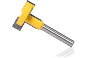Gasea 8mm T-Track Routeur à Rainure en T Forme Routeur Bits Coupe du Bois de Fraisage Outil Routeur Lame Bord Droit Bit 8mm Lame Jaune