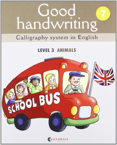 Good handwriting 7: Calligraphy system in Englishlevel 3 animals