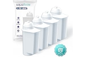 Aquafloow 4x Filtre d’Eau de Rechange Brita Intenza pour Machine à Café Bosch, Siemens | Compatible avec Siemens EQ Serie, EQ 6,TZ70033, TCZ7003, TZ70003 & Bosch 12008246 | Rechange Brita Intenza