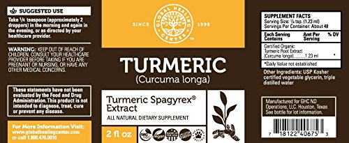 Organic Turmeric from Curcuma Longa Root + Black Pepper - Raw Liquid Herbal Extract - No Toxic Fillers or Colours - Certified Organic, Gluten Free, GMO Free, Vegan Safe