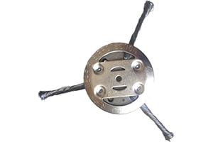 Ellxen Stahldraht-Rasentrimmerkopf, Schneider-Freischneider-Draht-Unkrautklinge für Garten-Rasentrimmerkopf-Rasenmäher-Elektrowerkzeug (3 Kopf)