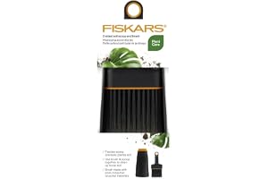 Fiskars Planteringsspade med Borste, 20,6-cm planteringsspade, 18-cm borste