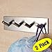 Produktbild KES Selbst Klebe Haken Schienen Rack Sticky Stick Auf Mantel und Kleid Schlüssel Haken SUS 304 Edelstahl Gebürstet Fertig 4-Haken 2-Stück, A7063H4-P2