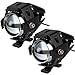 Price comparison product image ONEVER Universal 125W 3000LM 200M Visible CREE U5 LED Motocycle Driving Headlight Car Fog Lamp Boat Truck Spotlight with Aluminum Alloy Shell Waterproof BlackPack of 2X