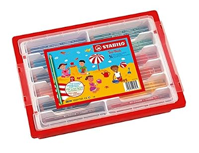 Stabilo Crayon de coloriage - STABILO Trio - Schoolpack de 96 crayons de couleur triangulaires - 12 couleurs assorties