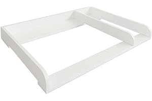 ‎PUCKDADDY Puckdaddy Kimi | XXL Wickelaufsatz kompatibel mit Hemnes Kommoden u.Ä. | 108x80x10 cm | weißes MDF-Holz | Premium Wickelaufsatz inkl. Trennfach & Montagematerial zur Wandmontage | Holzstärke: 2cm