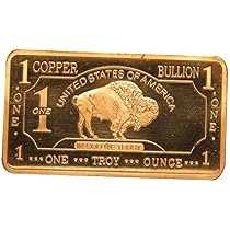 1 oz One Troy Ounce USA American Buffalo .999 Pure Copper Bullion
