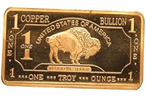 CMC 1 oz One Troy Ounce USA American Buffalo .999 Pure Copper Bullion Bar Cu Element