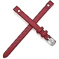 THEAGE 8mm Spring Bar Genuine Leather Watch Strap Replacement for Fossil ES3148 ES4119 ES4176 ES3262 ES3077