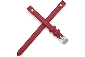 THEAGE 8mm Spring Bar Genuine Leather Watch Strap Replacement for Fossil ES3148 ES4119 ES4176 ES3262 ES3077