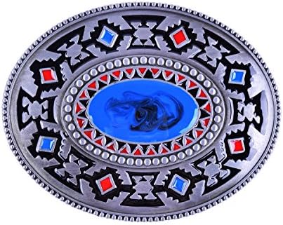 The Pattern And Sapphire Oval Custom Cowgirl Belt Buckle