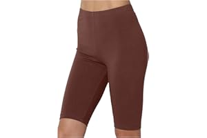 OGLCCG Leggings for Women UK Yoga Gym Cycling Shorts High Waist Super Stretchy Tummy Control Shaping Shorts Solid Color Summer Leggings Three Part Pants Half Shorts 3/4 Legging Shorts Sports Pants