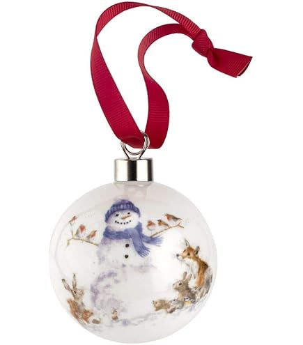 Portmeirion Home & Gifts WN4023-XG Wrendale 12 dagen kerstversiering, Bone China, veelkleurig, 0,5 x 7 x 7 cm Portmeirion Home & Gifts WN4023-XG Wrendale 12 dagen kerstversiering, Bone China, veelkleurig, 0,5 x 7 x 7 cm