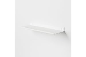 Steelnovo | Ortis, Mensola da Bagno in Metallo Verniciato, Mensola da Parete Portaoggetti, 40x3x14 cm, Colore Bianco, Design Moderno e Minimal, Scaffale da Muro, Porta Accessori, Made in Italy