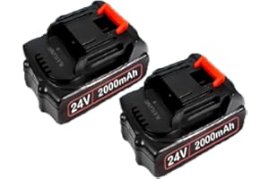 FUFRE Batería de 24 V (ion de litio, 21 V, 2 baterías de 2000 mAh), inalámbrica, eléctrica, recargable, para motosierra de 4/6 pulgadas, compatible con otros dispositivos eléctricos pequeños