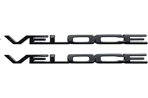 GZZHENGYE Auto Testa Fender Letter Decorazione Adesivi Veloce Etichetta per Alfa Romeo Giulia Stelvio Tonale mito Giulietta 159 147 156 GT Modifiche Accessori (Nero)