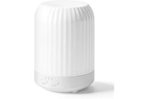 Romon Diffuser av eteriska oljor, 250 ml rumsdoftspridare, elektrisk ultraljudsolja med 7 färger LED-luftfuktare för hemmakon
