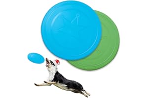 COYUN 2 Frisbee Perros, Frisbee de Juguete para Perros, Frisbee de Goma,Discos para Perros,Juguete Masticable de Caucho Natural, Juguetes flotantes para Perros