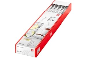 ZWILLING Sorrento - Pajitas de cristal de borosilicato (4 unidades, 23 cm de longitud, forma curva, transparentes)