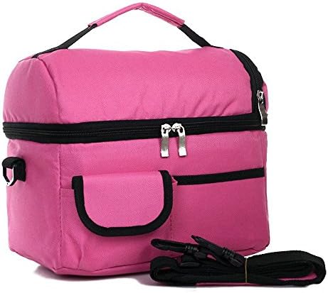 Candoran Insulated Cooler Bag Tote Bag for Family Travel BBQ Camping Picnic Lunch-8L Waterproof Large Capacity Fresh Ice Pack Lunch Box Lunch Container (pink)