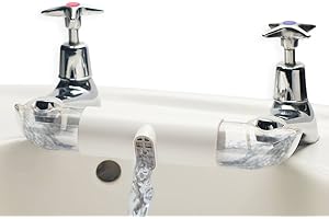 THE ORIGINAL RETROMIXER Adaptor for Sinks with Separate TAPS, for Mixing hot and Cold Water in Kitchen & Bathroom. This Connector Helps Save Water (White)