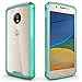 Produktbild Artfeel Stoßfest Hülle für Moto G5, Moto G5 Handyhülle Hybrid Weich Silikon TPU Rahmen Klar Hart Acryl PC Zurück Schlank Transparent Schutzhülle -Grün