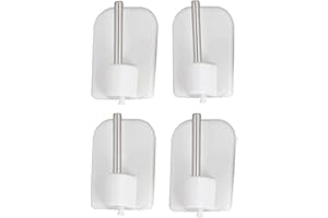 ATELIERS28 ATELIERS 28 Supports - Crochets adhésifs/Autocollant pour Tringle de vitrage - Lot de 4 (Blanc)