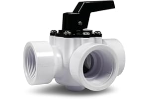 POOL TOTAL Vanne de piscine 3 voies 1,5" pour installations solaires de piscine et pompes à chaleur pour un contrôle ciblé du débit d'eau - 4 réglages - 3 raccords avec filetage intérieur