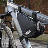 Lixada 1.5L Triangle Cycling Bicycle Front Tube Frame Bag Outdoor Mountain Bike Pouch (Black)