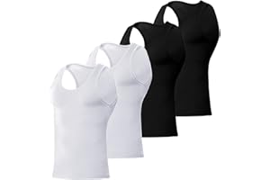 ARJEN KROOS 4Pack Men's Tank Tops Sleeveless Top Gym Workout Vest Muscle Bodybuilding Fitness T-Shirt Training Athletic Tee Quick Dry Breathable Shirts Casual Undershirts