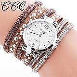 TianWlio Armbanduhren Damen Mode Frauen Art und Weise Beiläufige Analoge Quarz Frauen Rhinestone Uhr Armband Uhr