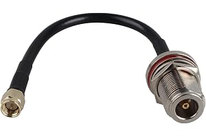 Futheda SMA hane till N hona adapterkabel RG58 koaxialkabel 15 cm/6 tum kompatibel med trådlös router cellulär gateway ADS-B mottagare RTL-SDR USB dongel IP-säkerhetskamera