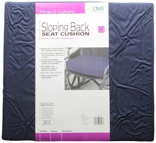Duro-Med Sloping Back Seat Mate Cushion with Navy Poly/Cotton Cover, Navy by Duro-Med